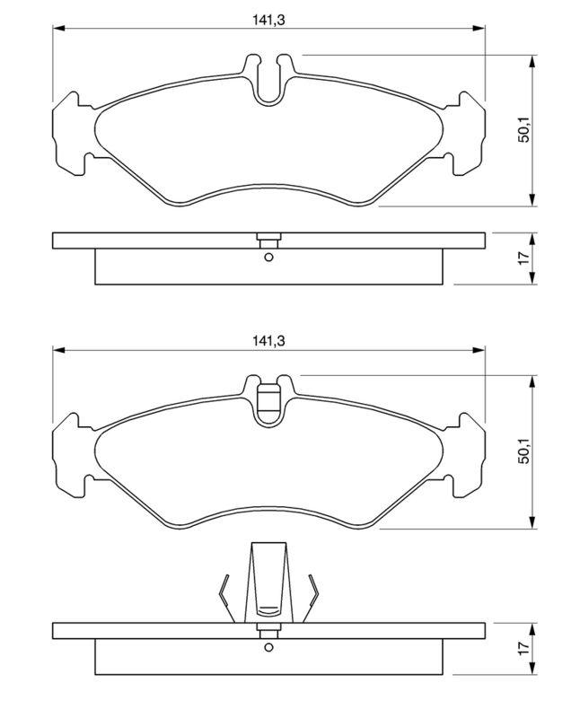 Kit de plaquettes de frein, frein à disque BOSCH 0986424463