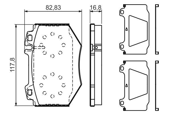Kit de plaquettes de frein, frein à disque BOSCH 0 986 494 352