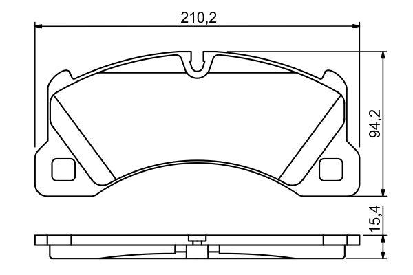 Kit de plaquettes de frein, frein à disque BOSCH 0 986 494 206