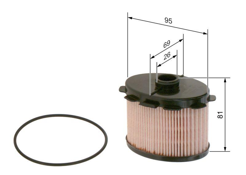 Filtre à carburant BOSCH 1 457 431 703