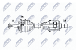 Arbre de transmission NTY NPW-ME-074