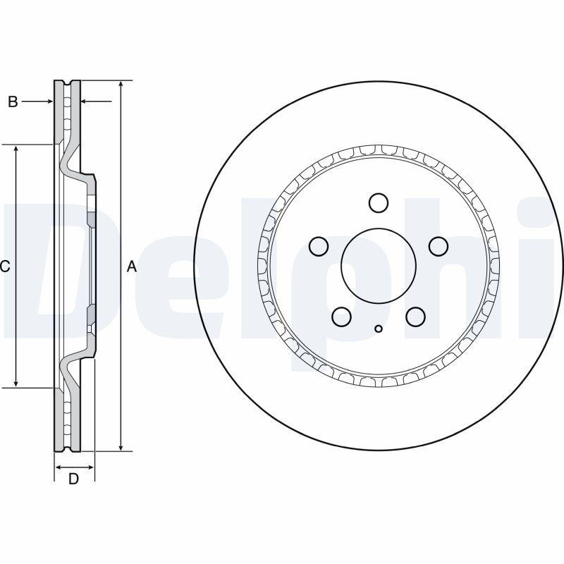 Disque de frein DELPHI BG4643C