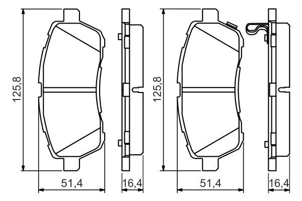 Kit de plaquettes de frein, frein à disque BOSCH 0 986 494 574