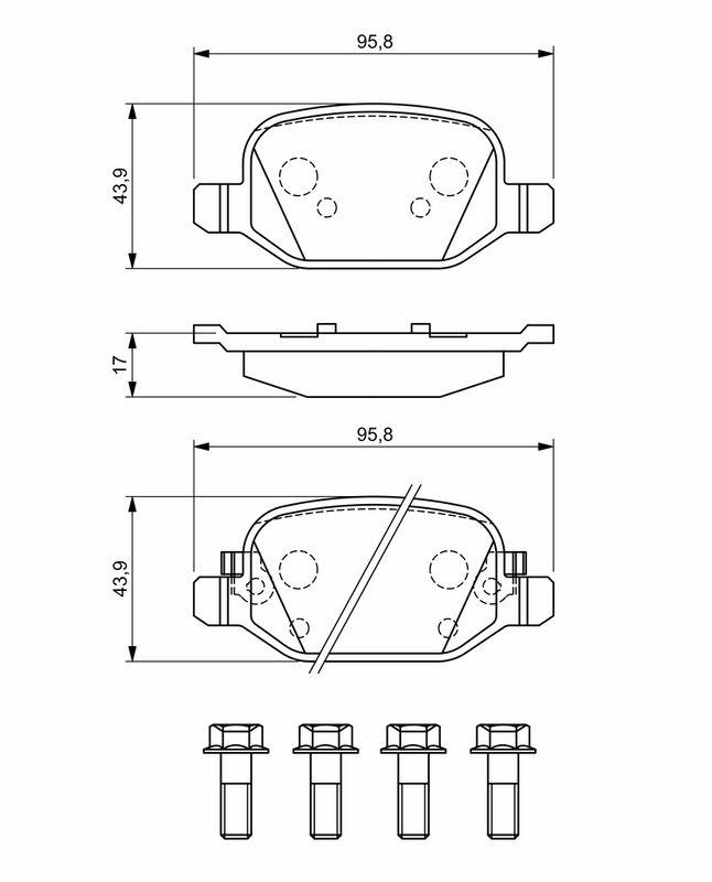 Kit de plaquettes de frein, frein à disque BOSCH 0986494934