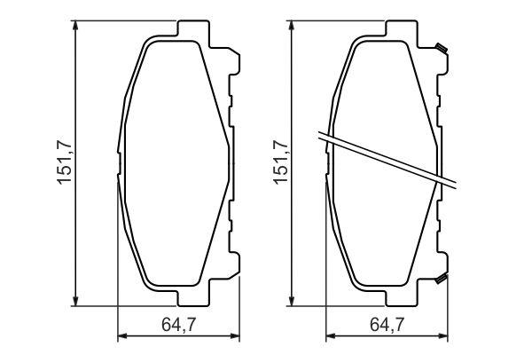 Kit de plaquettes de frein, frein à disque BOSCH 0 986 494 382