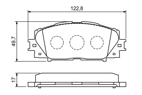 Kit de plaquettes de frein, frein à disque BOSCH 0 986 494 198