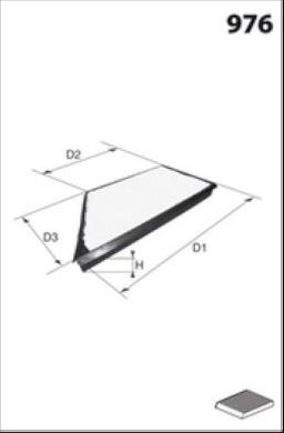 Filtre, air de l'habitacle MECAFILTER EKR7068