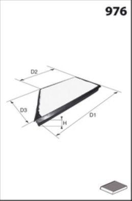 Filtre, air de l'habitacle MECAFILTER EKR7068
