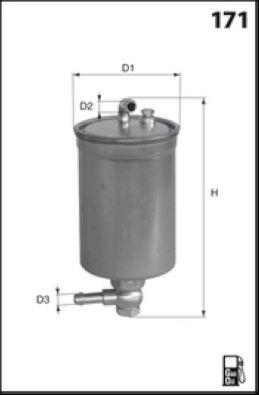 Filtre à carburant MECAFILTER ELG5338