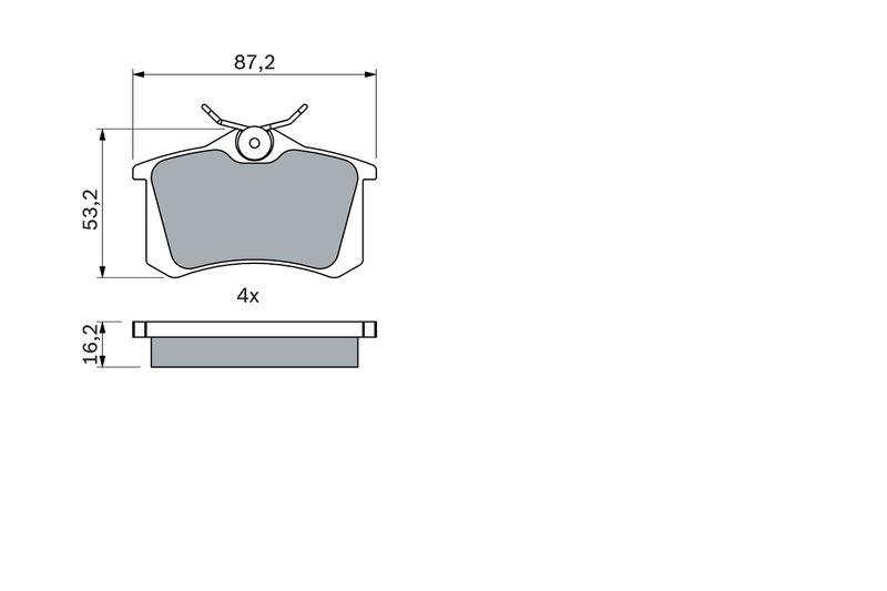 Kit de plaquettes de frein, frein à disque BOSCH 0 986 494 387