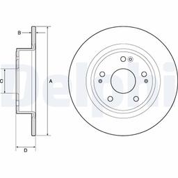 Disque de frein DELPHI BG4801C