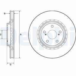 Disque de frein DELPHI BG4691C
