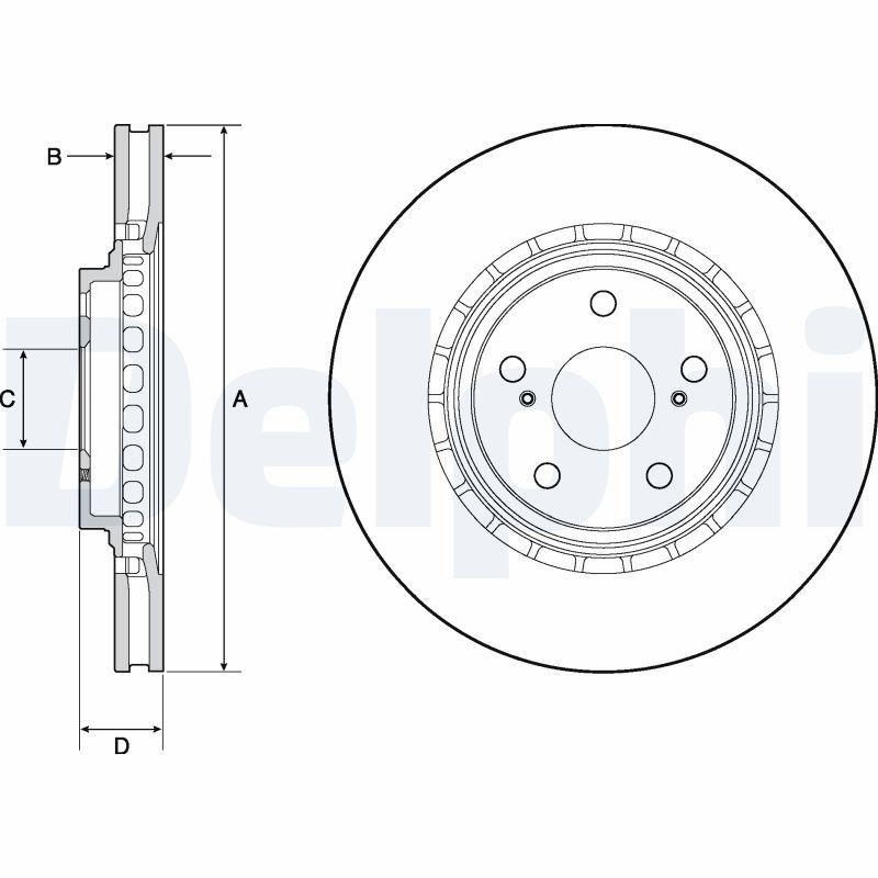 Disque de frein DELPHI BG4691C