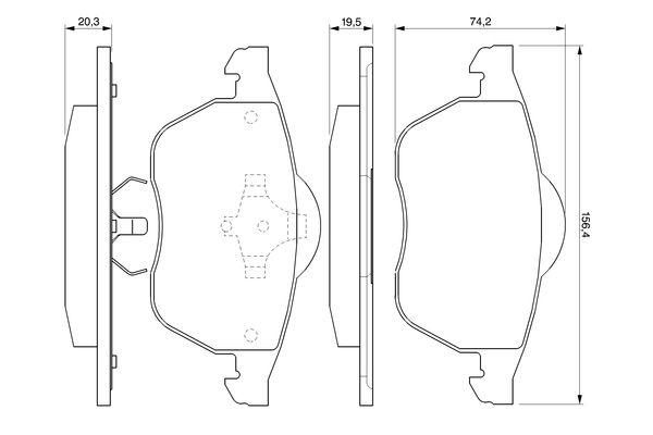 Kit de plaquettes de frein, frein à disque BOSCH 0 986 424 460