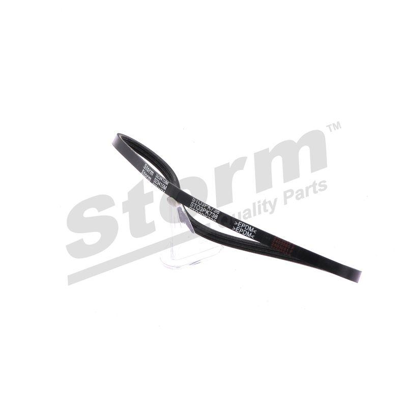 Courroie trapézoïdale à nervures STORM QUALITY PARTS STO3PK0738