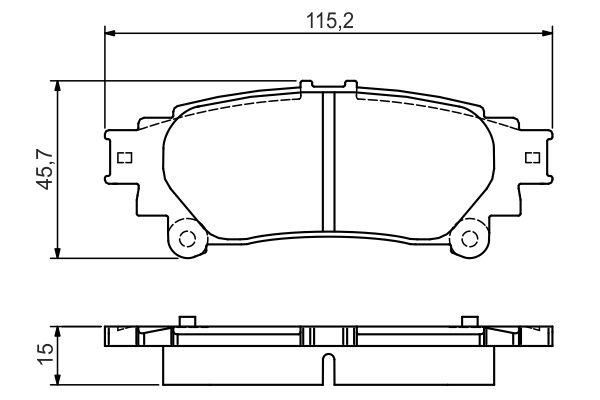 Kit de plaquettes de frein, frein à disque BOSCH 0986495174