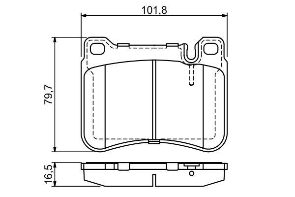 Kit de plaquettes de frein, frein à disque BOSCH 0 986 494 166