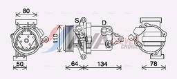 Compresseur, climatisation AVA QUALITY COOLING DNAK437