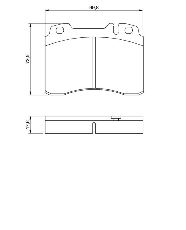 Kit de plaquettes de frein, frein à disque BOSCH 0986460966