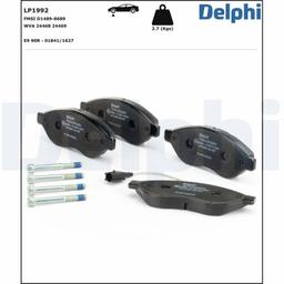 Kit de plaquettes de frein, frein à disque DELPHI LP1992