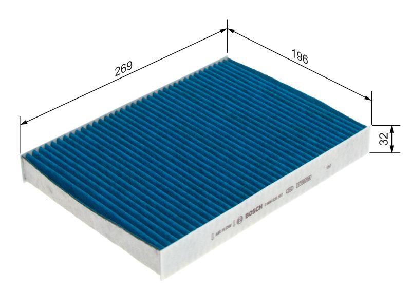 Filtre, air de l'habitacle BOSCH 0986628587