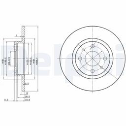 Disque de frein DELPHI BG2411