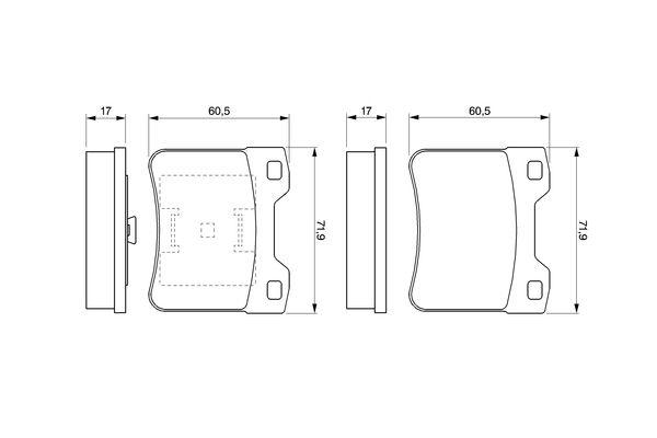 Kit de plaquettes de frein, frein à disque BOSCH 0 986 424 411