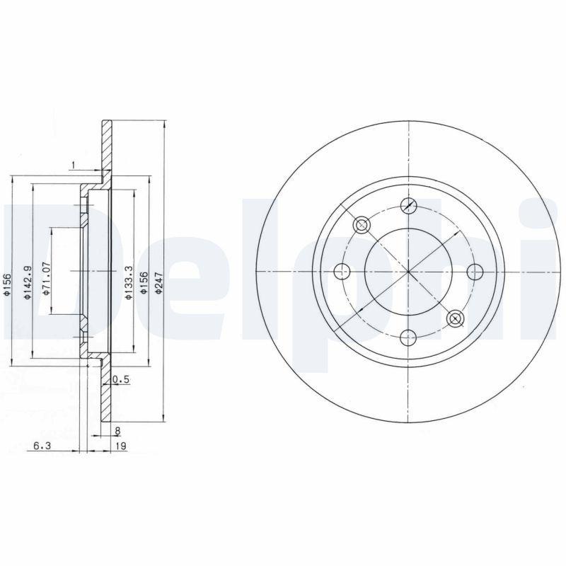 Disque de frein DELPHI BG2800