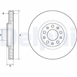 Disque de frein DELPHI BG4763C