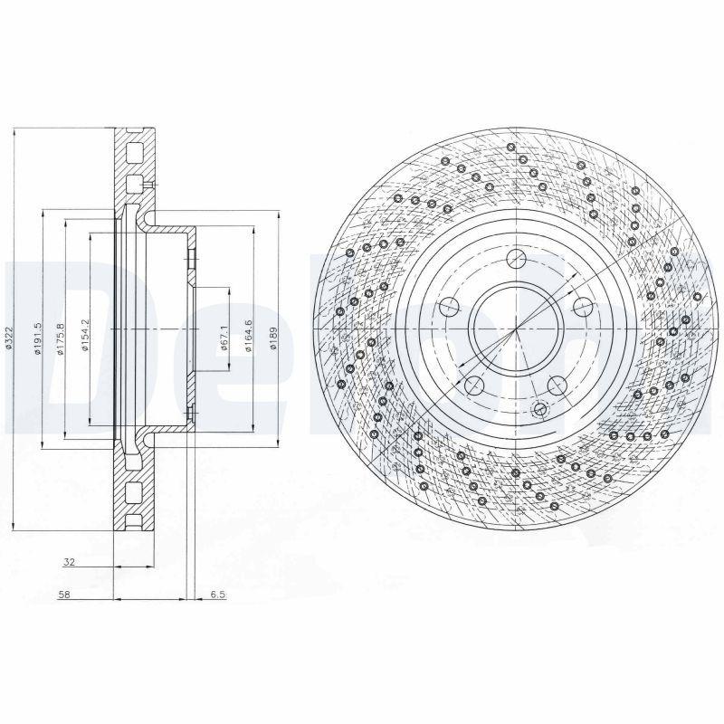 Disque de frein DELPHI BG9076C