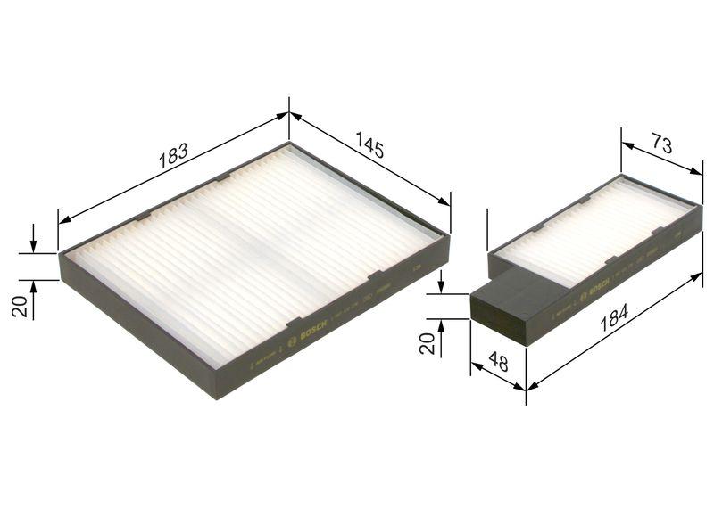 Filtre, air de l'habitacle BOSCH 1987432276