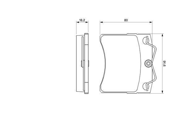Kit de plaquettes de frein, frein à disque BOSCH 0 986 460 954
