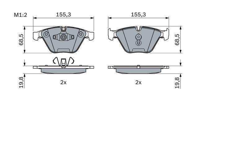 Kit de plaquettes de frein, frein à disque BOSCH 0 986 494 354