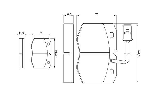 Kit de plaquettes de frein, frein à disque BOSCH 0 986 424 240