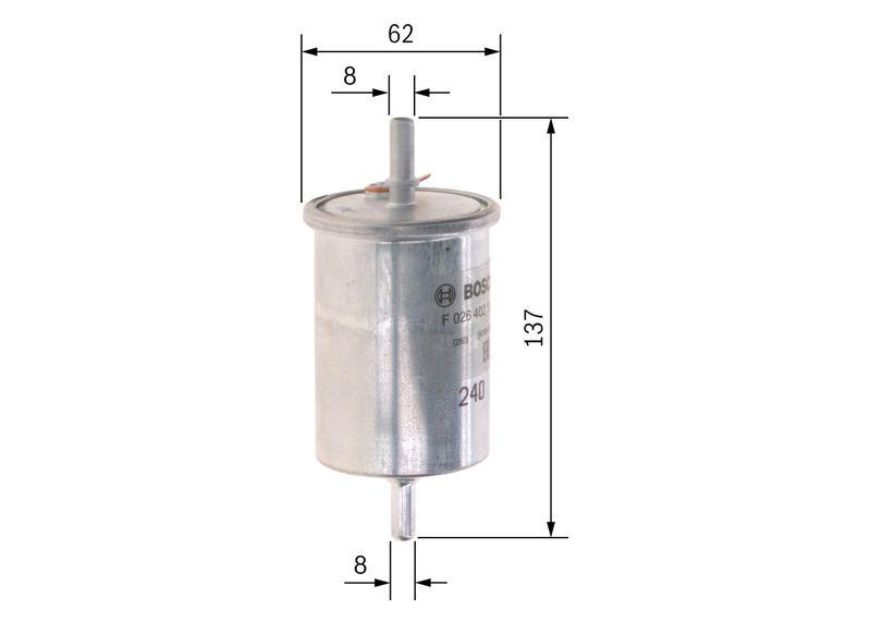 Filtre à carburant BOSCH F 026 402 124
