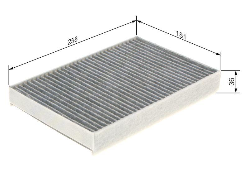 Filtre, air de l'habitacle BOSCH 1987435573