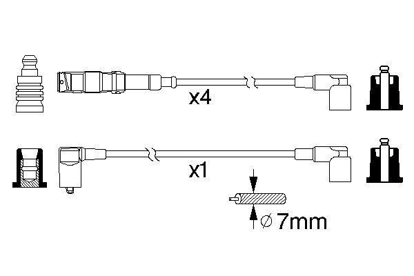 Kit de câbles d'allumage BOSCH 0 986 356 333