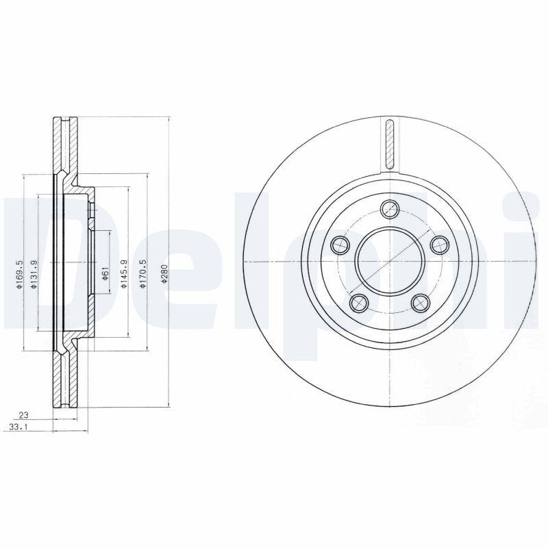 Disque de frein DELPHI BG3704