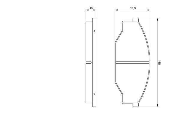 Kit de plaquettes de frein, frein à disque BOSCH 0 986 424 382