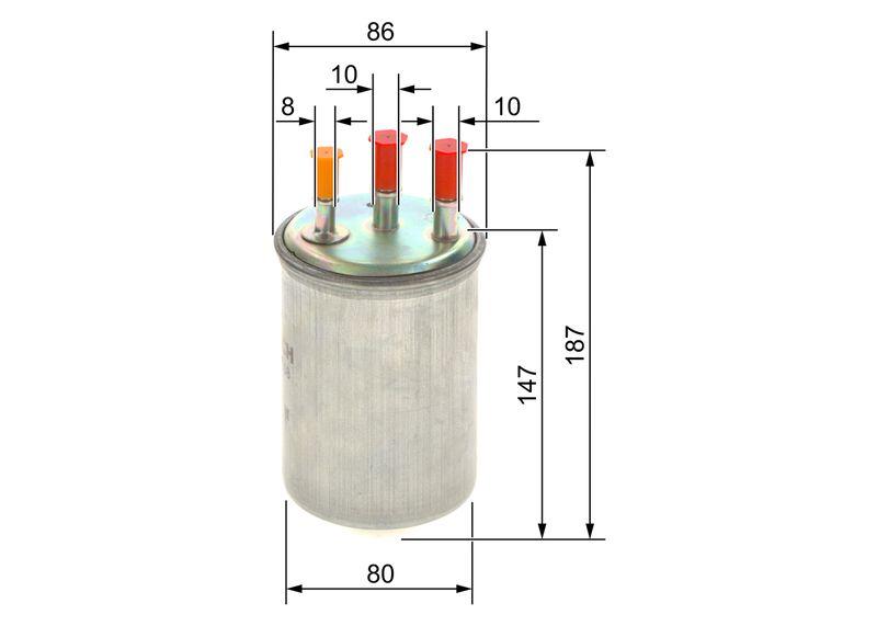 Filtre à carburant BOSCH 0 450 906 508