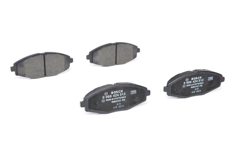 Kit de plaquettes de frein, frein à disque BOSCH 0 986 424 512
