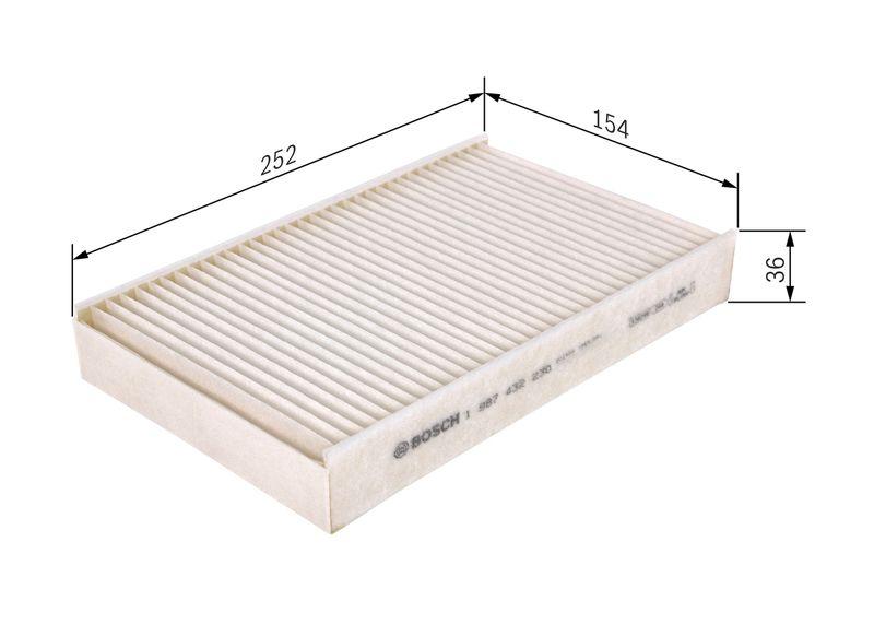 Filtre, air de l'habitacle BOSCH 1987432230