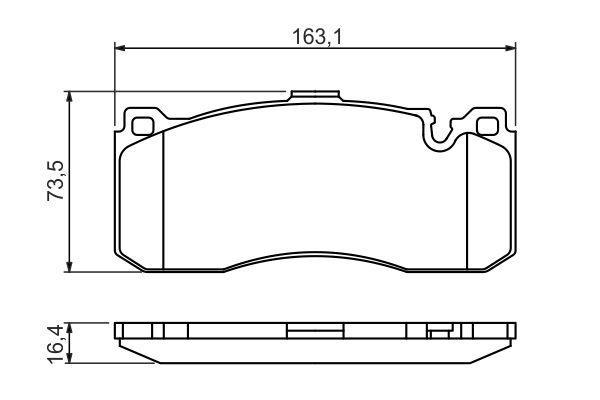 Kit de plaquettes de frein, frein à disque BOSCH 0 986 494 428