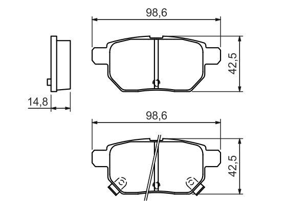 Kit de plaquettes de frein, frein à disque BOSCH 0 986 494 328