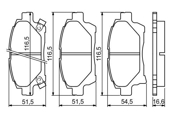 Kit de plaquettes de frein, frein à disque BOSCH 0 986 494 333