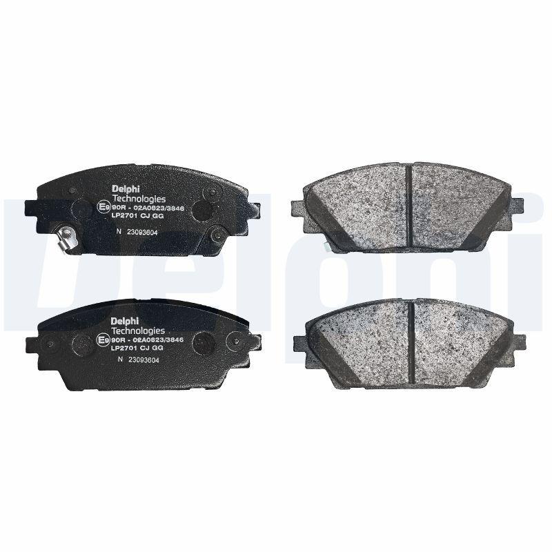 Kit de plaquettes de frein, frein à disque DELPHI LP2701