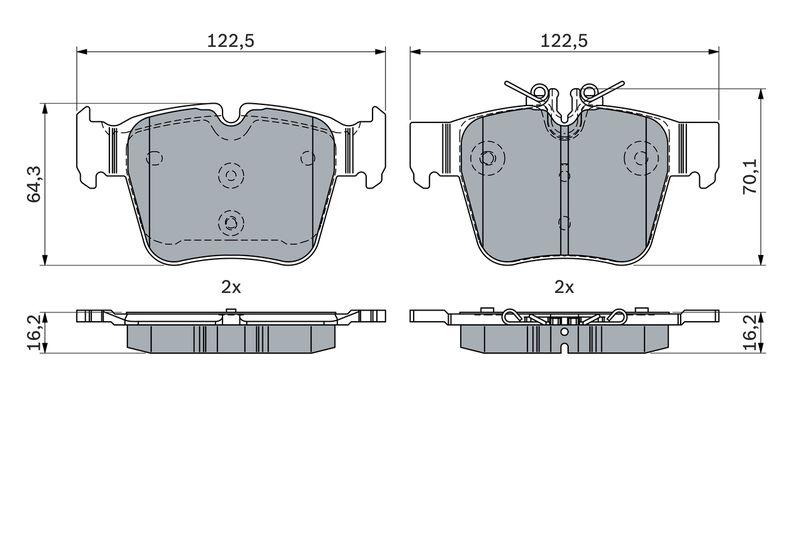 Kit de plaquettes de frein, frein à disque BOSCH 0 986 424 334
