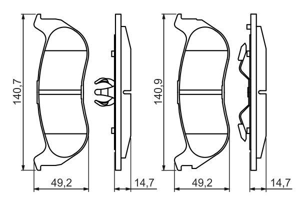 Kit de plaquettes de frein, frein à disque BOSCH 0 986 494 419