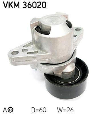 Tendeur de courroie, courroie trapézoïdale à nervures SKF VKM 36020