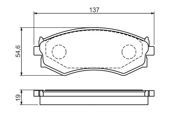 Kit de plaquettes de frein, frein à disque BOSCH 0 986 461 139